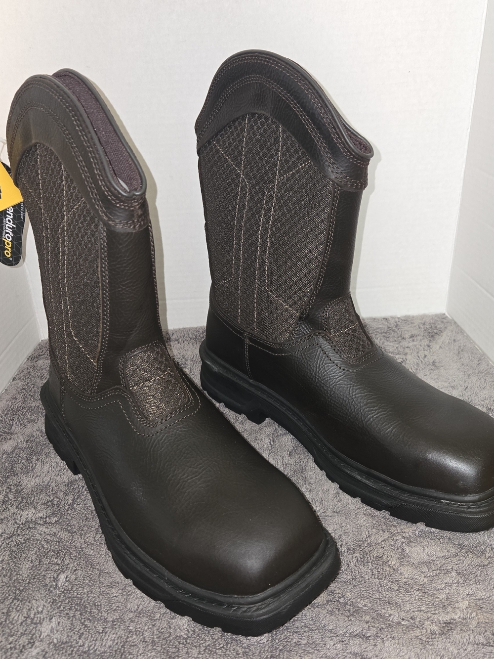 Herman Survivors Steel Toe Granite Leather Men's Brown Slip-On Work Boots